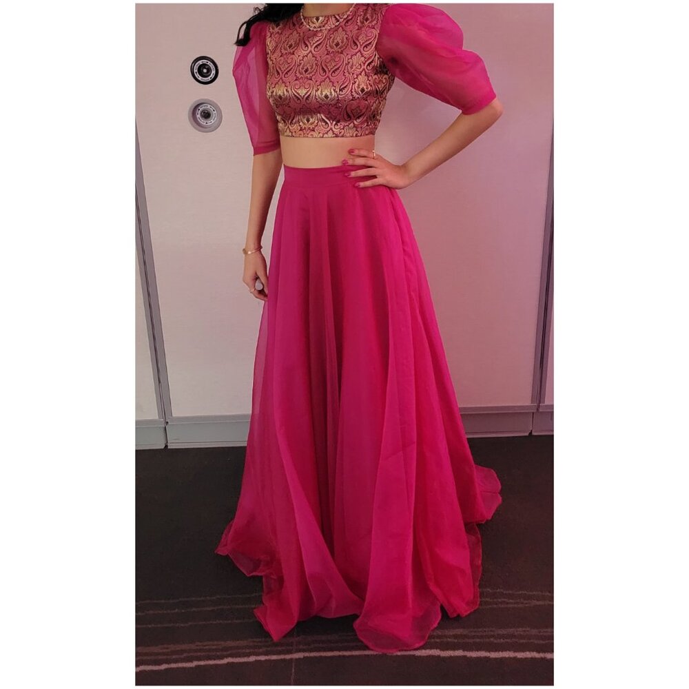 magenta lehenga partywear wedding